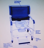 Wide Shower Chair 126-3TL-NB-SSDE-BB-26-SF