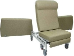 Winco 6950 XL Elite CareCliner with Dual Swing-Arms and Nylon Casters